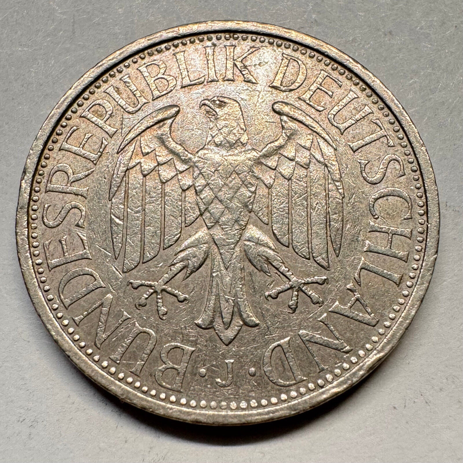 1971 Germany 1 Mark - J - Beautiful Coin - #A-038