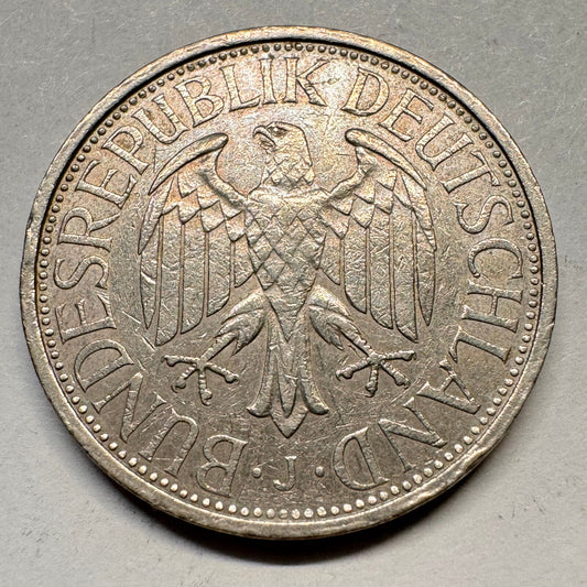 1971 Germany 1 Mark - J - Beautiful Coin - #A-038