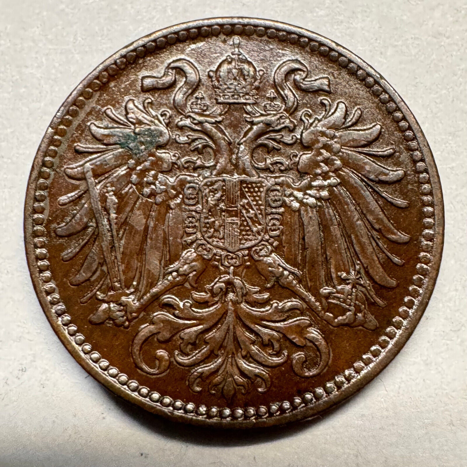 1896 Austria 2 Heller - Beautiful Coin - #A-023