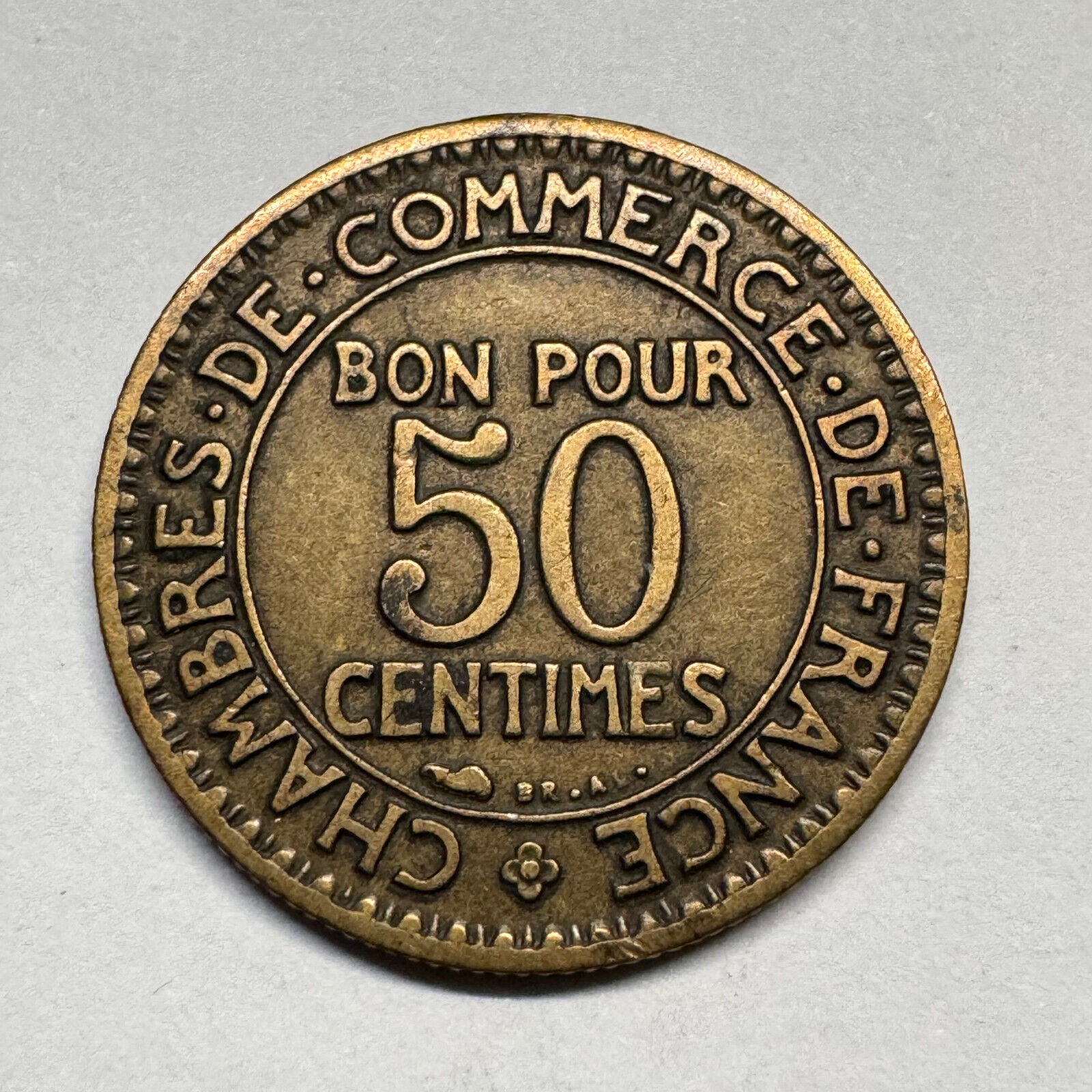 1922 France 50 Centimes - Beautiful Coin - #B-054