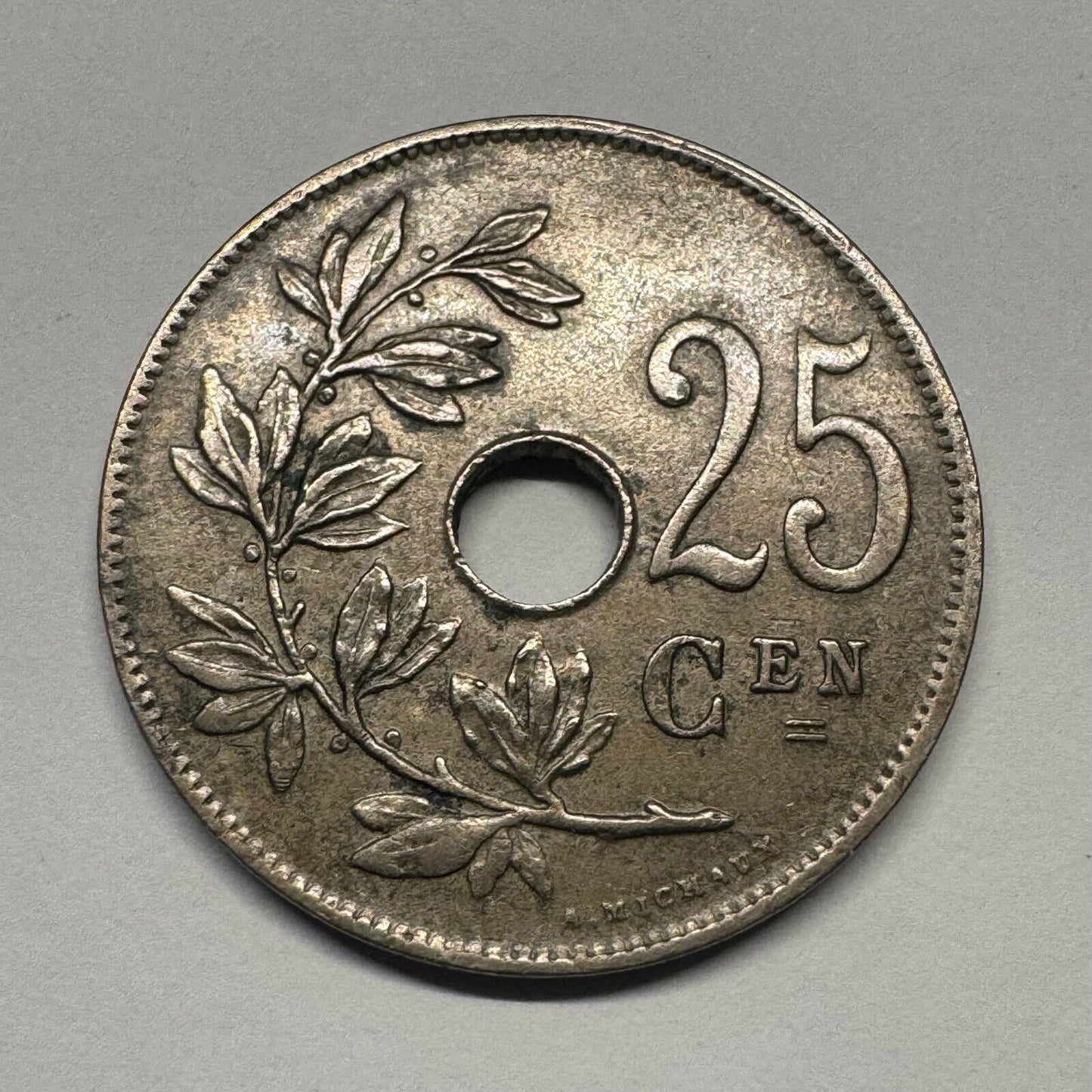 1927 Belgium 25 Centimes - Beautiful Coin - #B-047