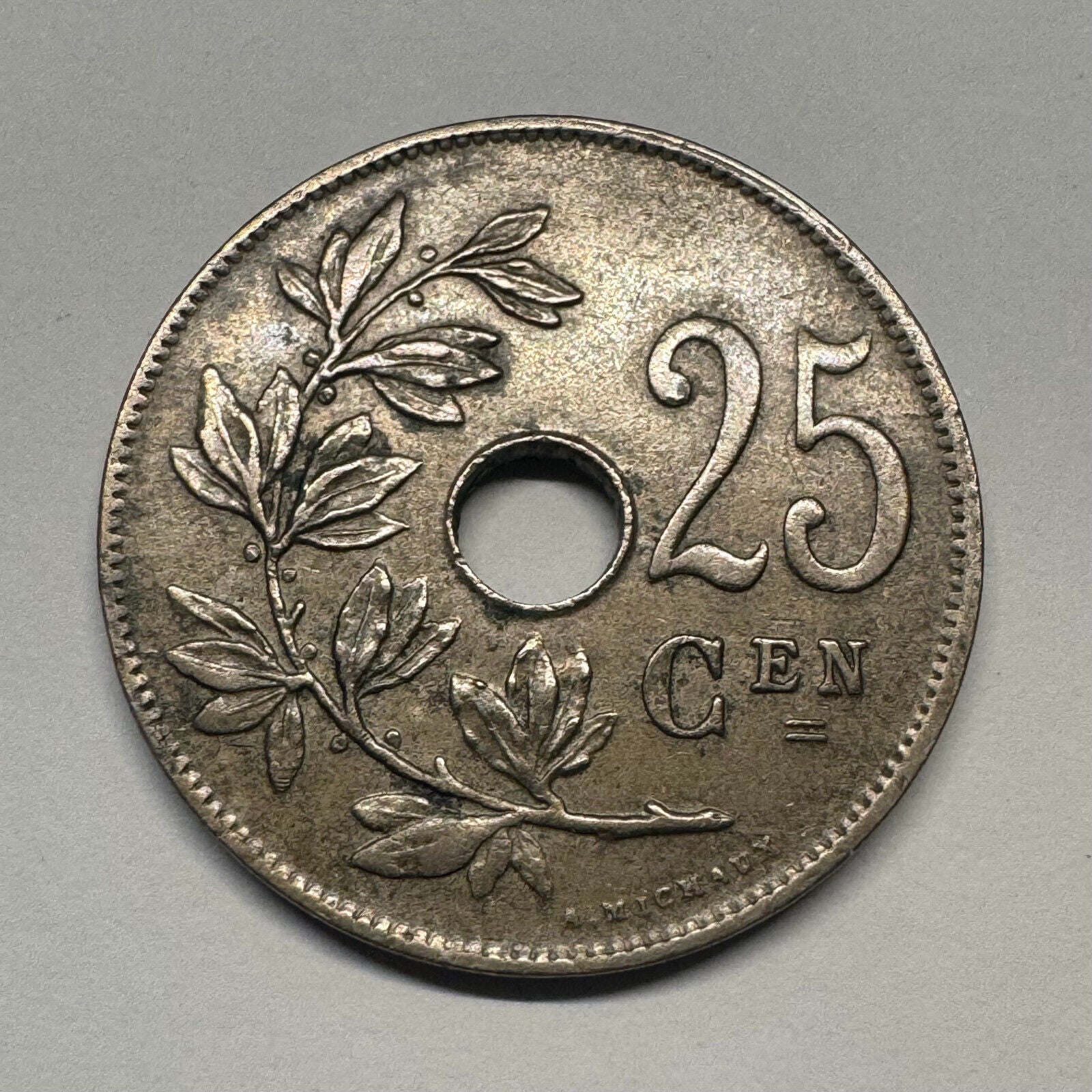 1927 Belgium 25 Centimes - Beautiful Coin - #B-047
