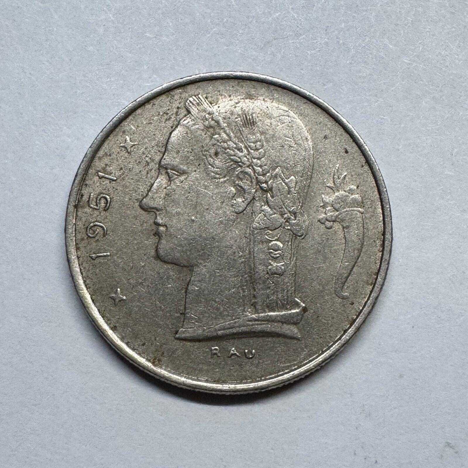 1951 Belgium 1 Franc - Beautiful Coin - #B-005