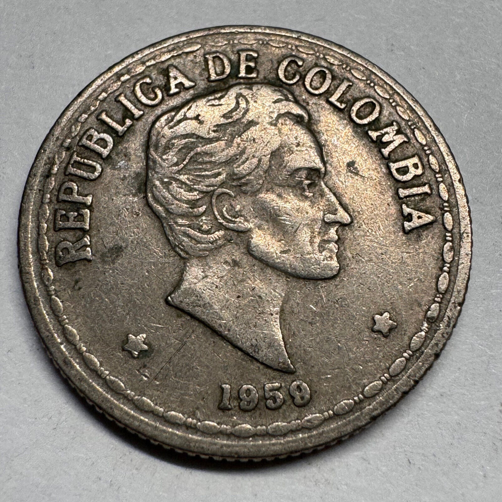 1959 Colombia 20 Centavos - Beautiful Coin - #A-050