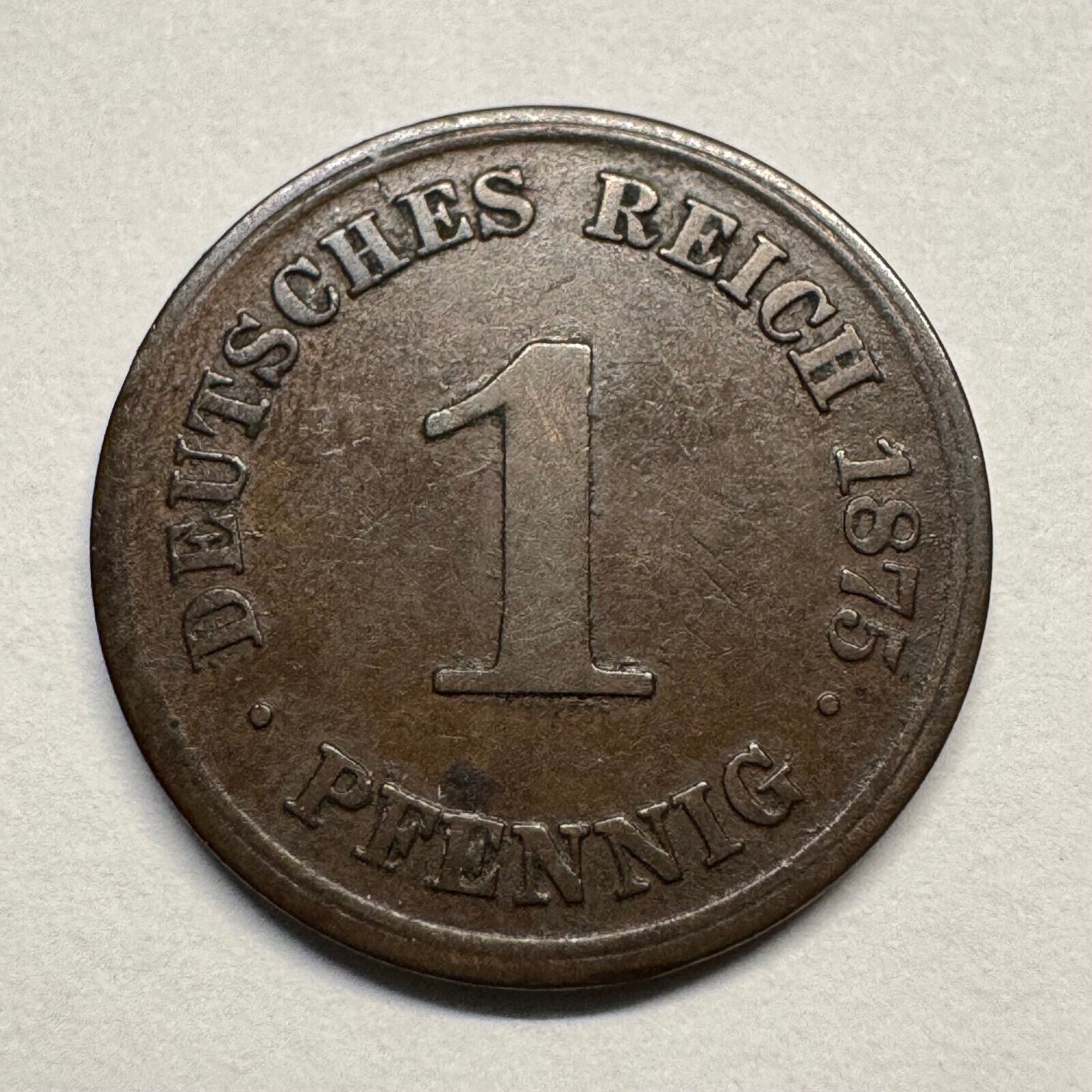 1875 Germany 1 Pfennig - Beautiful Coin - #B-052