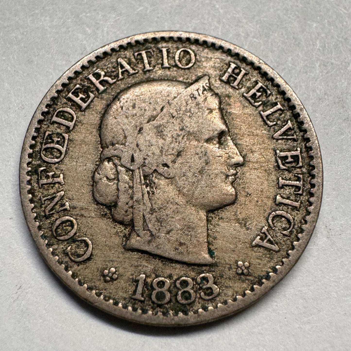 1883 Switzerland 5 Rappen - Beautiful Coin - #A-042