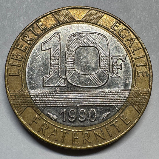 1990 France 10 Francs - Beautiful Coin - #A-069