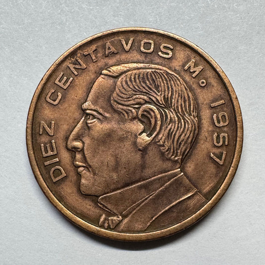 1957 Mexico 10 Centavos - Beautiful Coin - #B-017