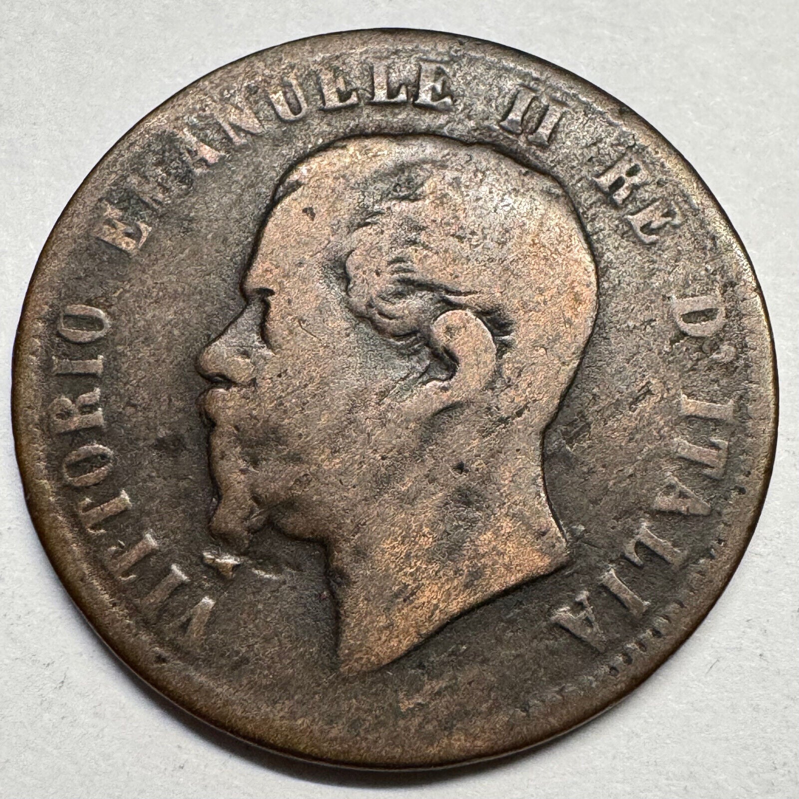 1863 Italy 10 Centesimi - Beautiful Coin - #A-076