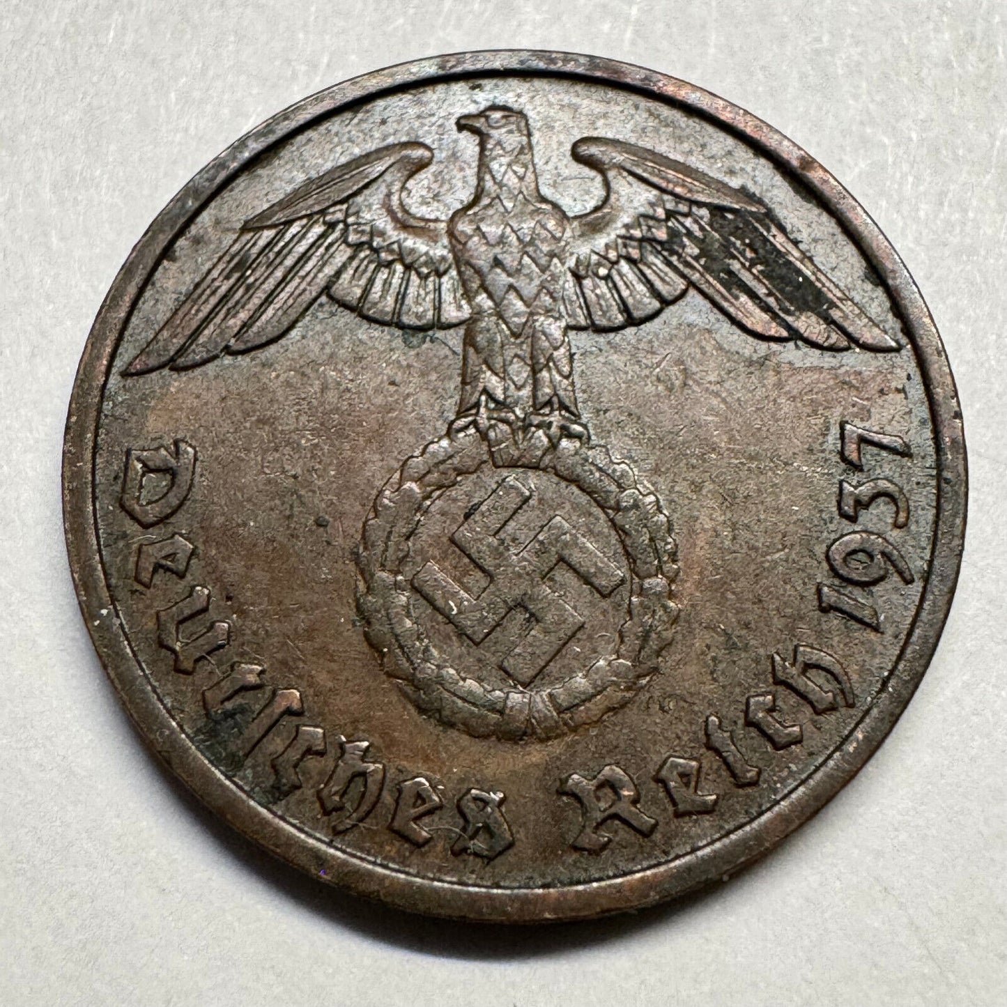1937 Germany 2 Reichspfennig - Beautiful Coin - #A-083