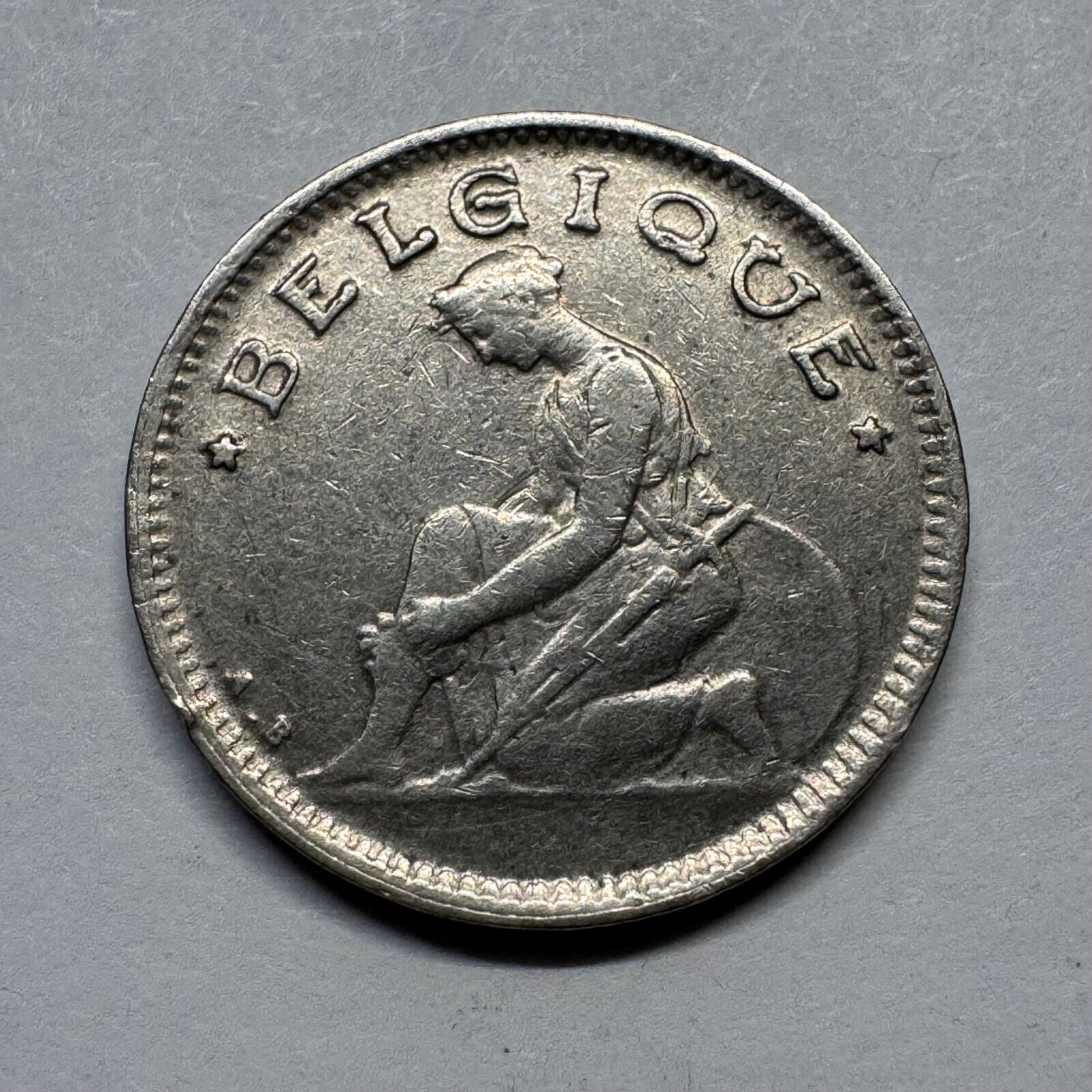 1927 Belgium 50 Centimes - Beautiful Coin - #B-027