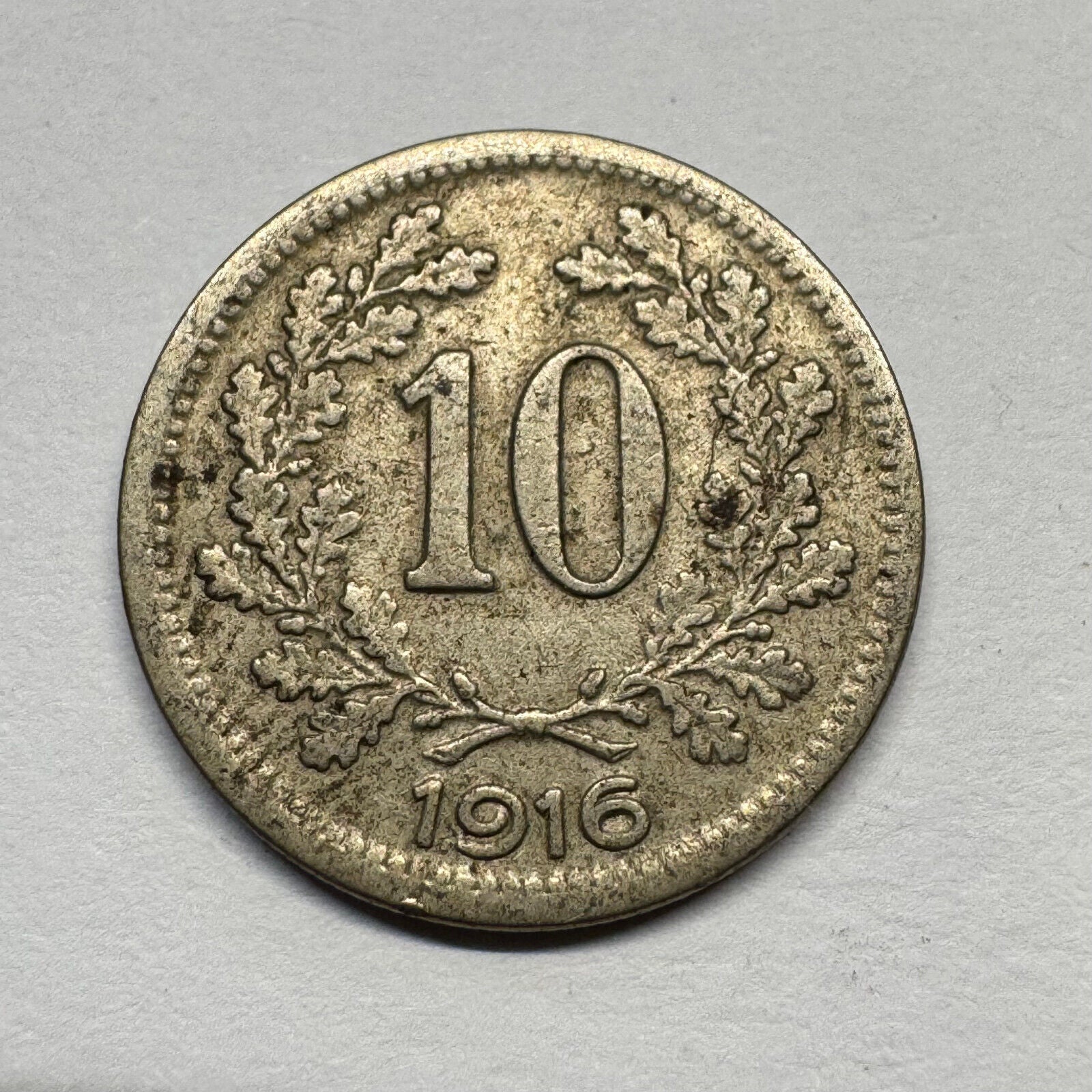 1916 Austria 10 Heller - Beautiful Coin - #B-056
