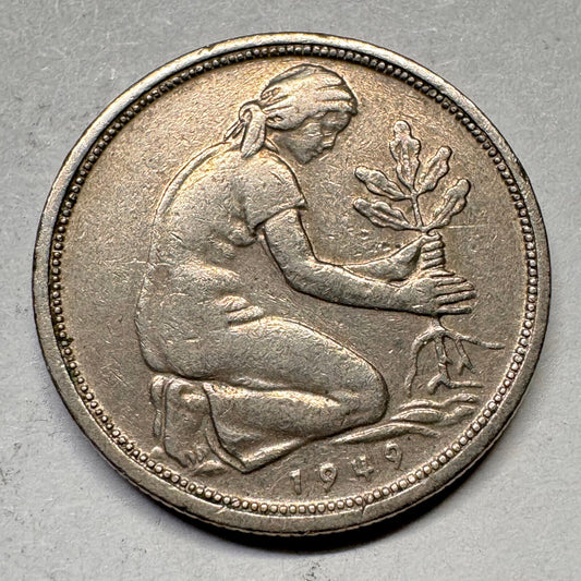1949 Germany 50 Pfennig - Beautiful Coin - #A-017