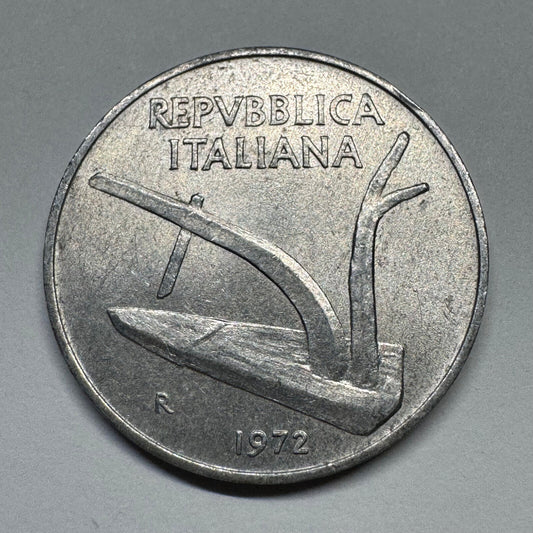 1972 Italy 10 Lire - Beautiful Coin - #B-060