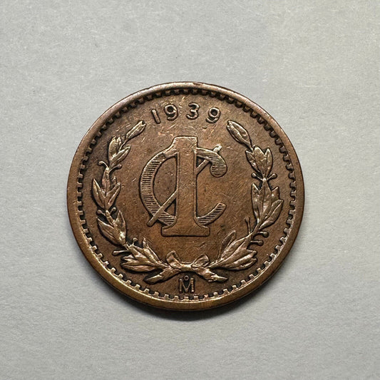 1939 Mexico 1 Cent - Beautiful Coin - #B-012