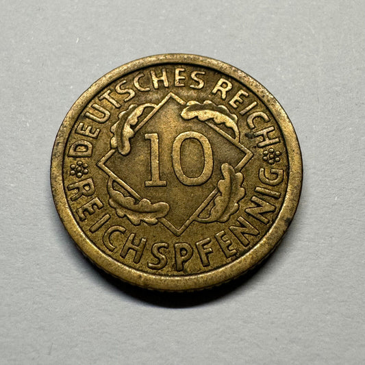 1936 Germany 10 Reichspfennig - Beautiful Coin - #A-002