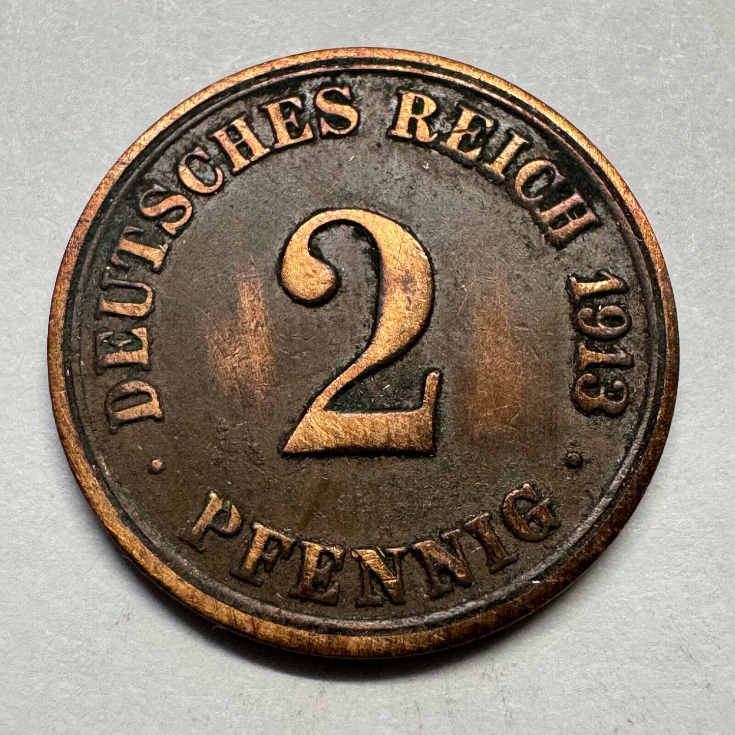 1913 Germany 2 Pfennig - Beautiful Coin - #A-087