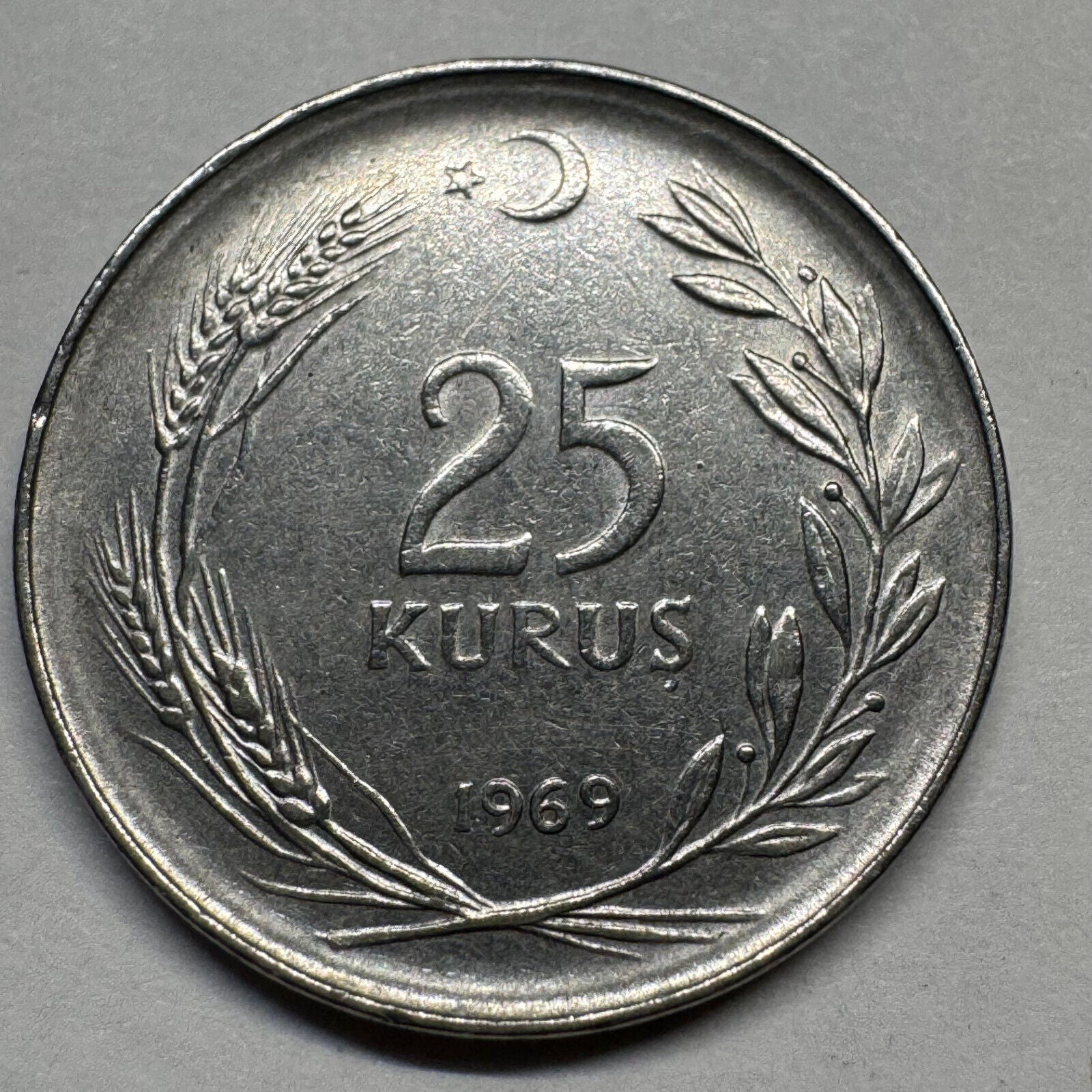 1969 Turkey 25 Kurus - Beautiful Coin - #A-093
