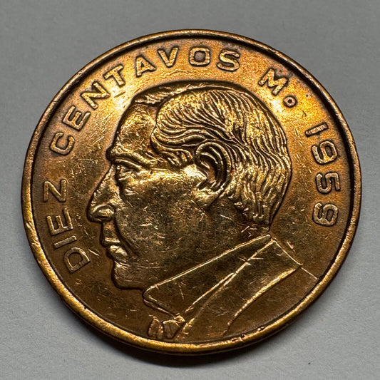 1959 Mexico 10 Centavos - Beautiful Coin - #B-058