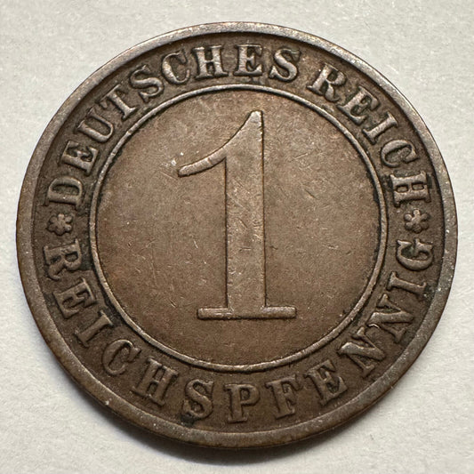 1931 Germany 1 Reichspfennig - Beautiful Coin - #A-084