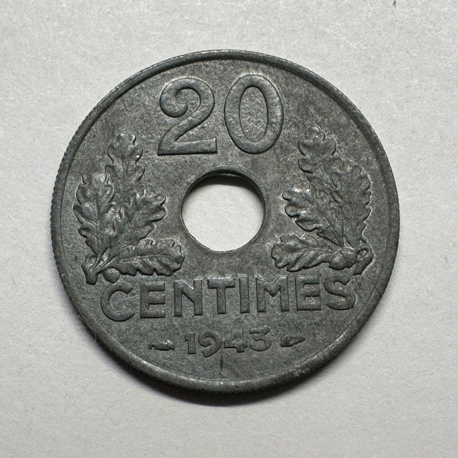 1943 France 20 Centimes - Beautiful Coin - #B-025
