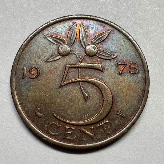 1978 Netherlands 5 Cents - Beautiful Coin - #A-088