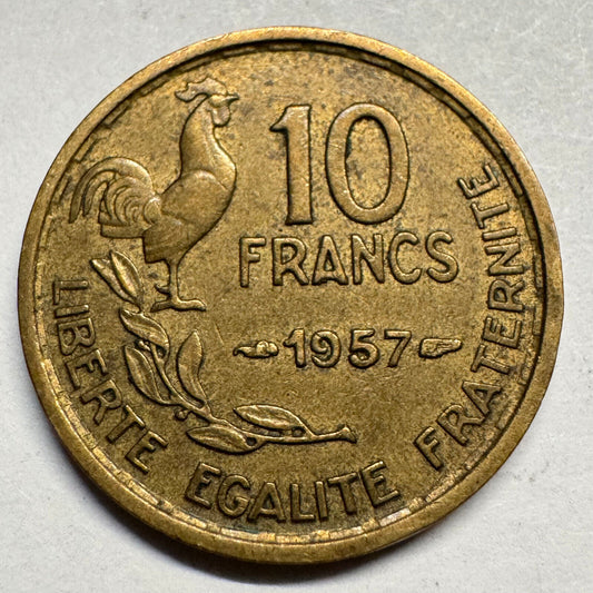 1957 France 10 Francs - Beautiful Coin - #A-081