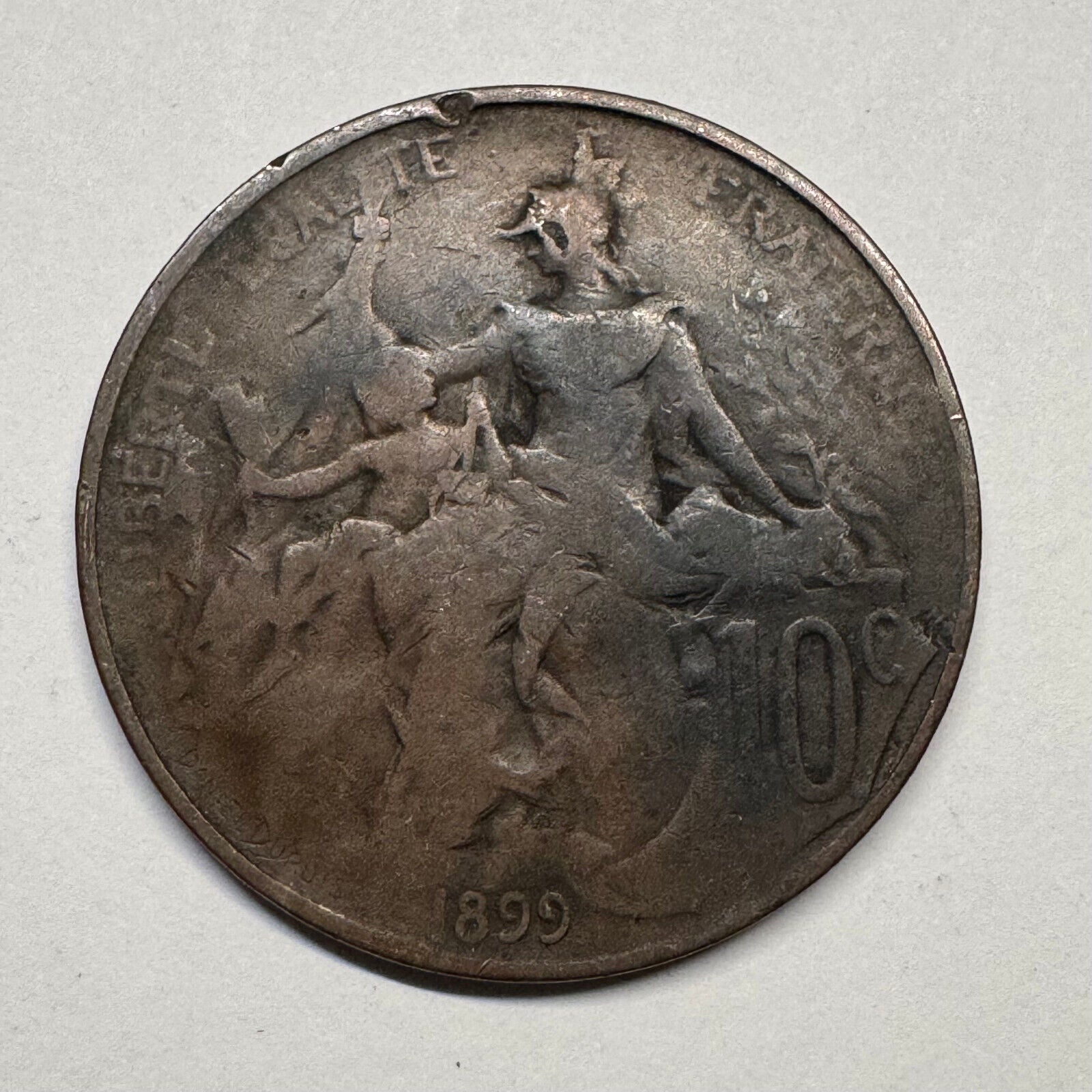1899 France 10 Centimes - Beautiful Coin - #B-060