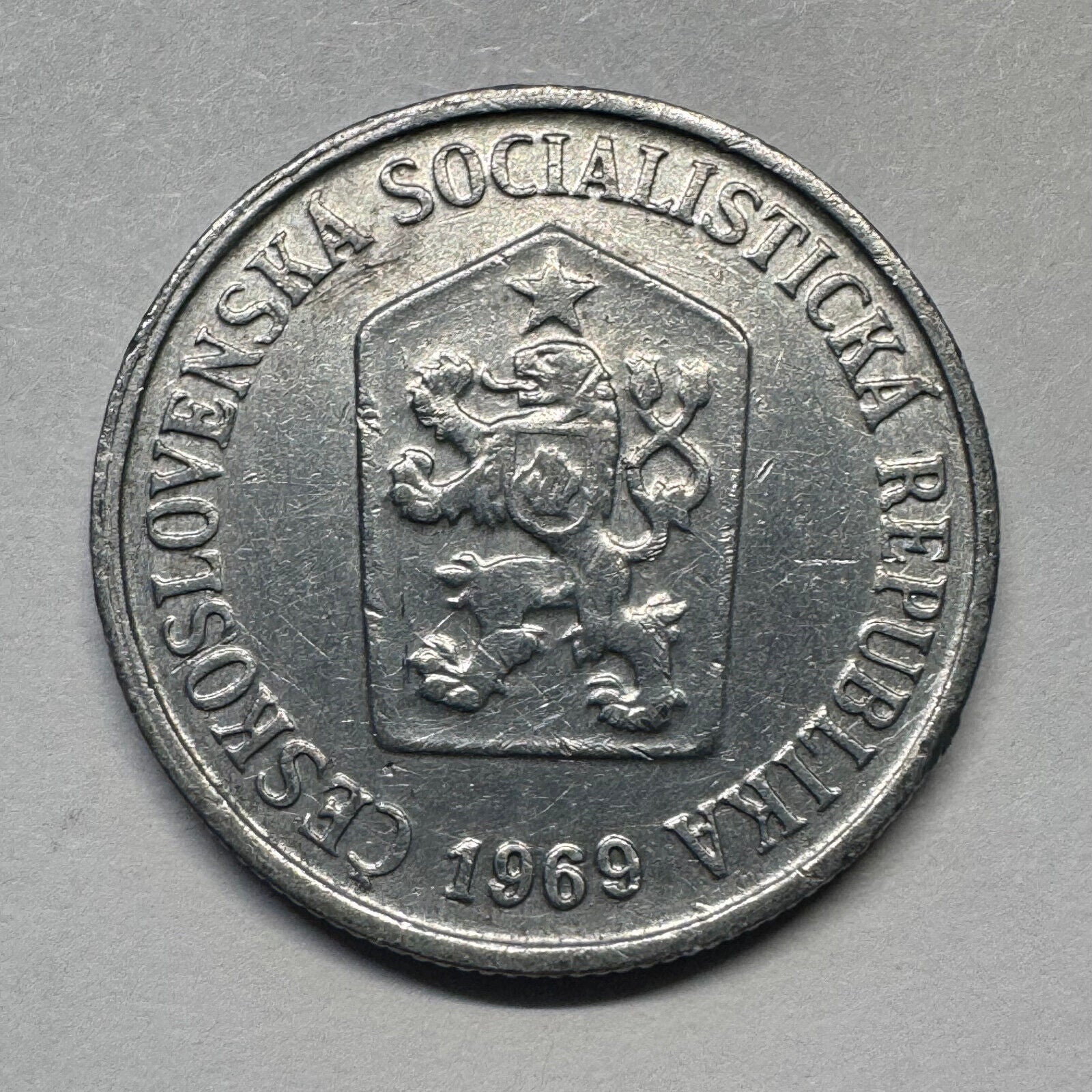 1969 Czechoslovakia 10 Haleru - Beautiful Coin - #A-099