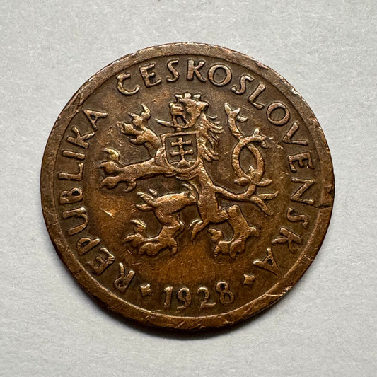 1928 Czechoslovakia 10 Haleru - Beautiful Coin - #B-029