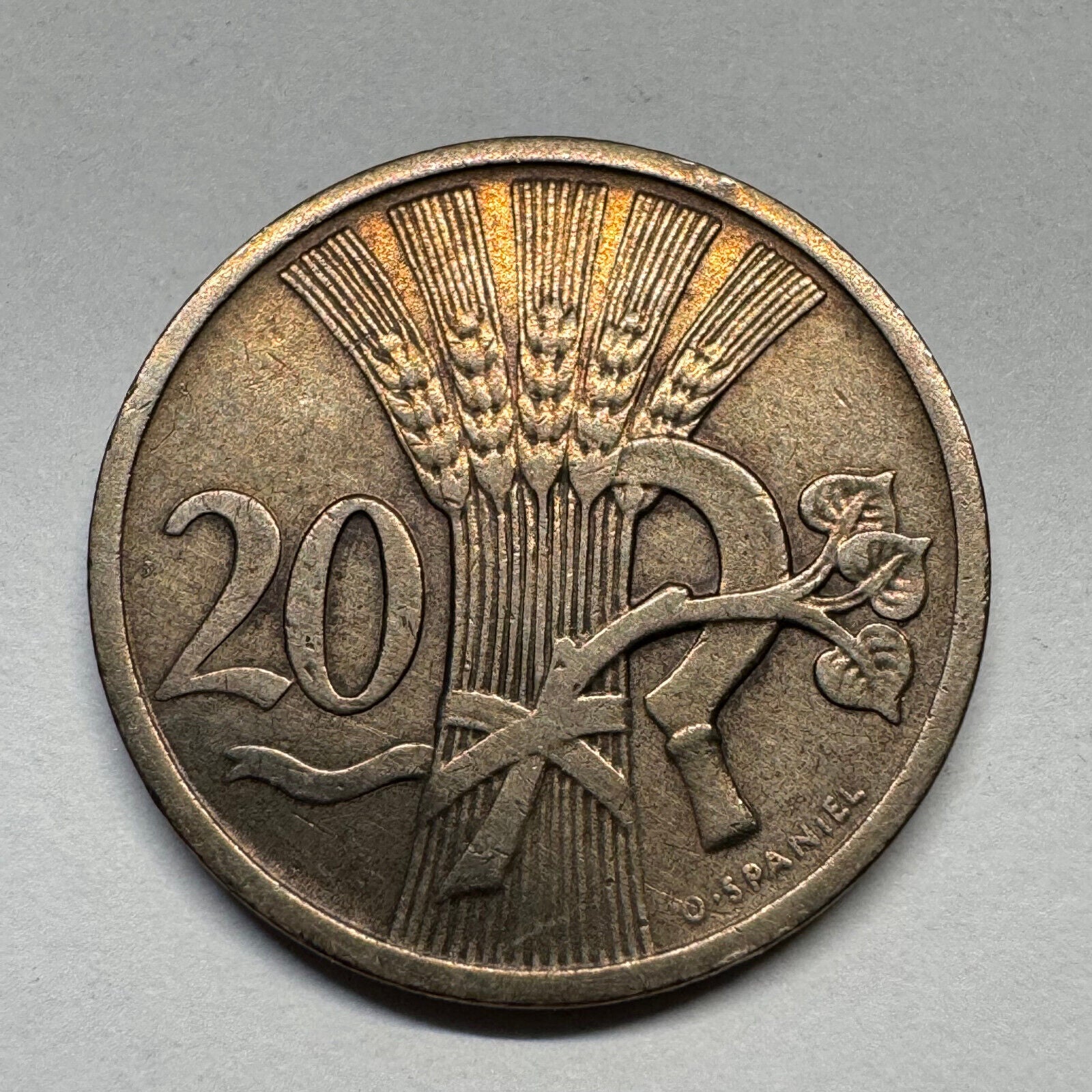 1921 Czechoslovakia 20 Haleru - Beautiful Coin - #B-054
