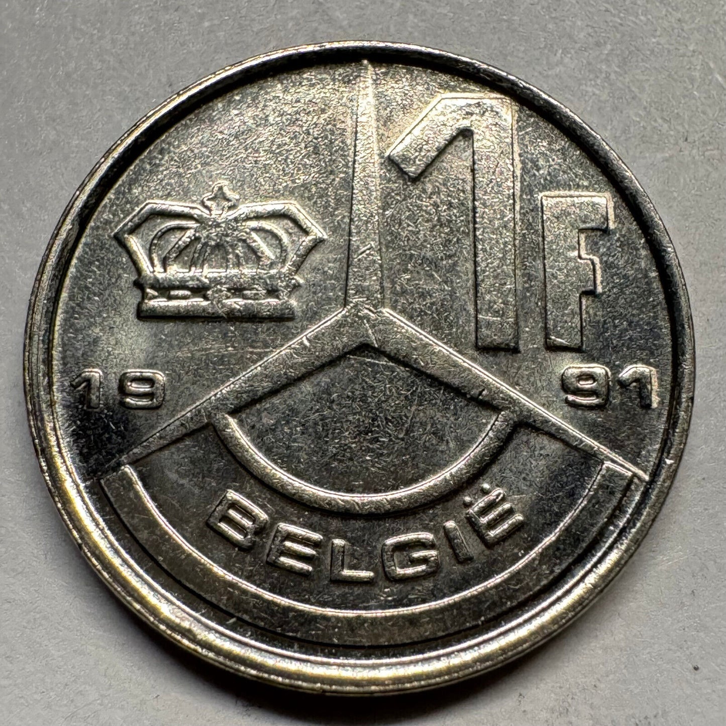 1991 Belgium 1 Franc - Beautiful Coin - #A-078