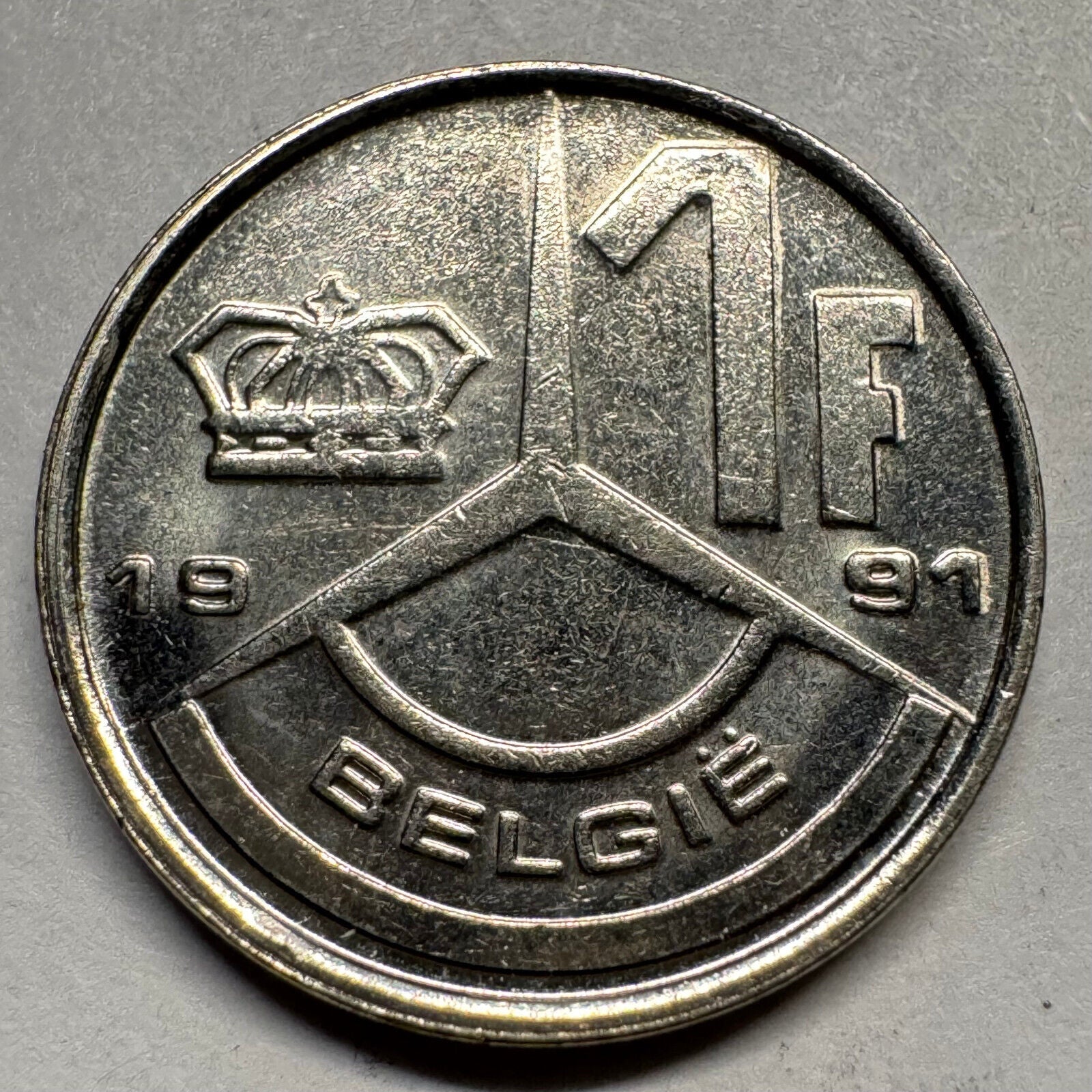 1991 Belgium 1 Franc - Beautiful Coin - #A-078