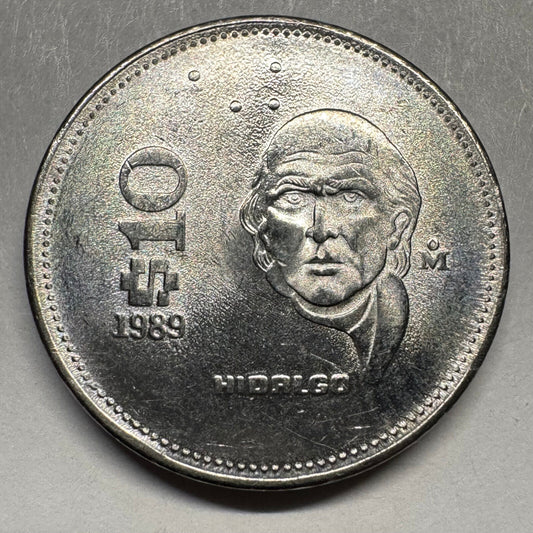 1989 Mexico 10 Pesos - Beautiful Coin - #A-069