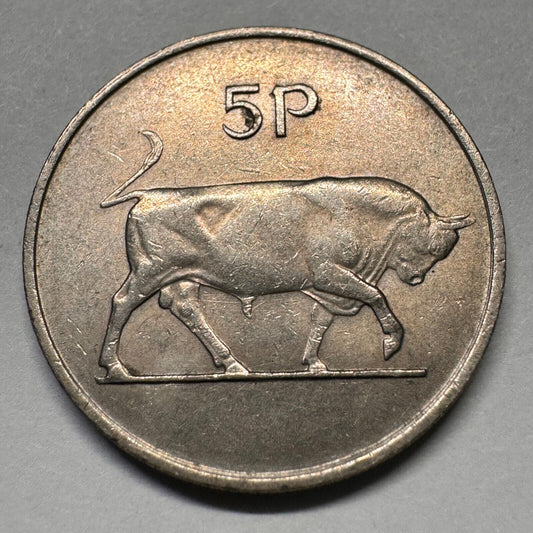 1971 Ireland 5 Pence - Beautiful Coin - #A-066
