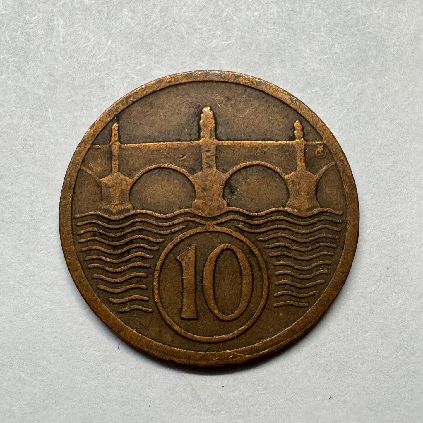 1925 Czechoslovakia 10 Haleru - Beautiful Coin - #B-034