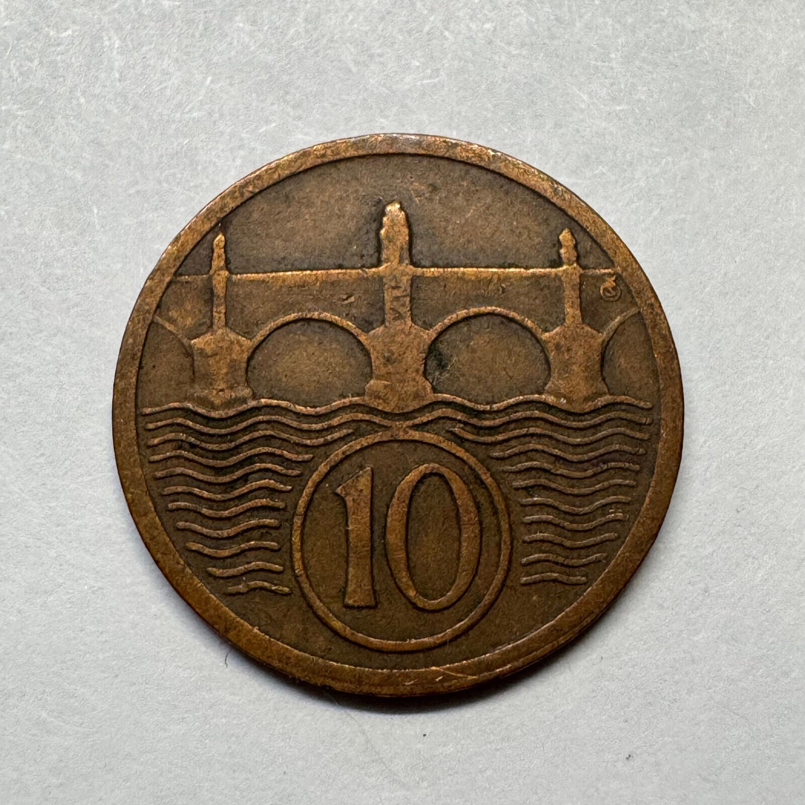 1925 Czechoslovakia 10 Haleru - Beautiful Coin - #B-034