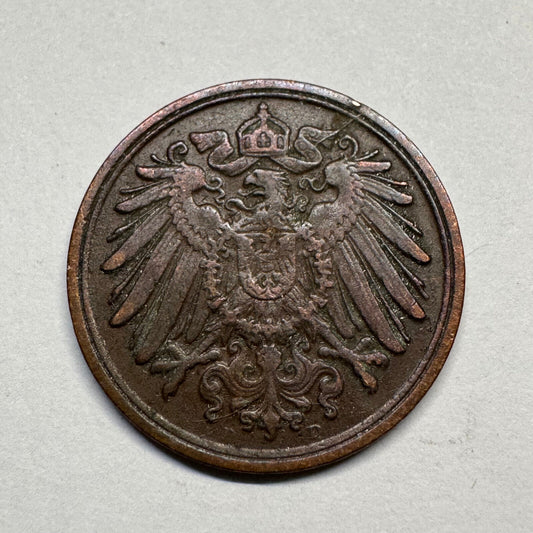 1914 Germany 1 Pfennig - Beautiful Coin - #B-051