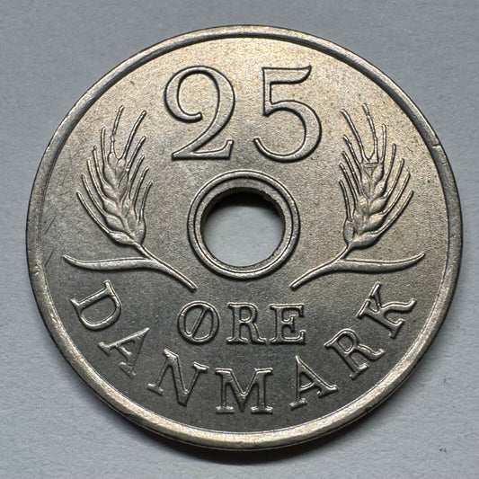 1971 Denmark 25 Ore - Beautiful Coin - #B-057