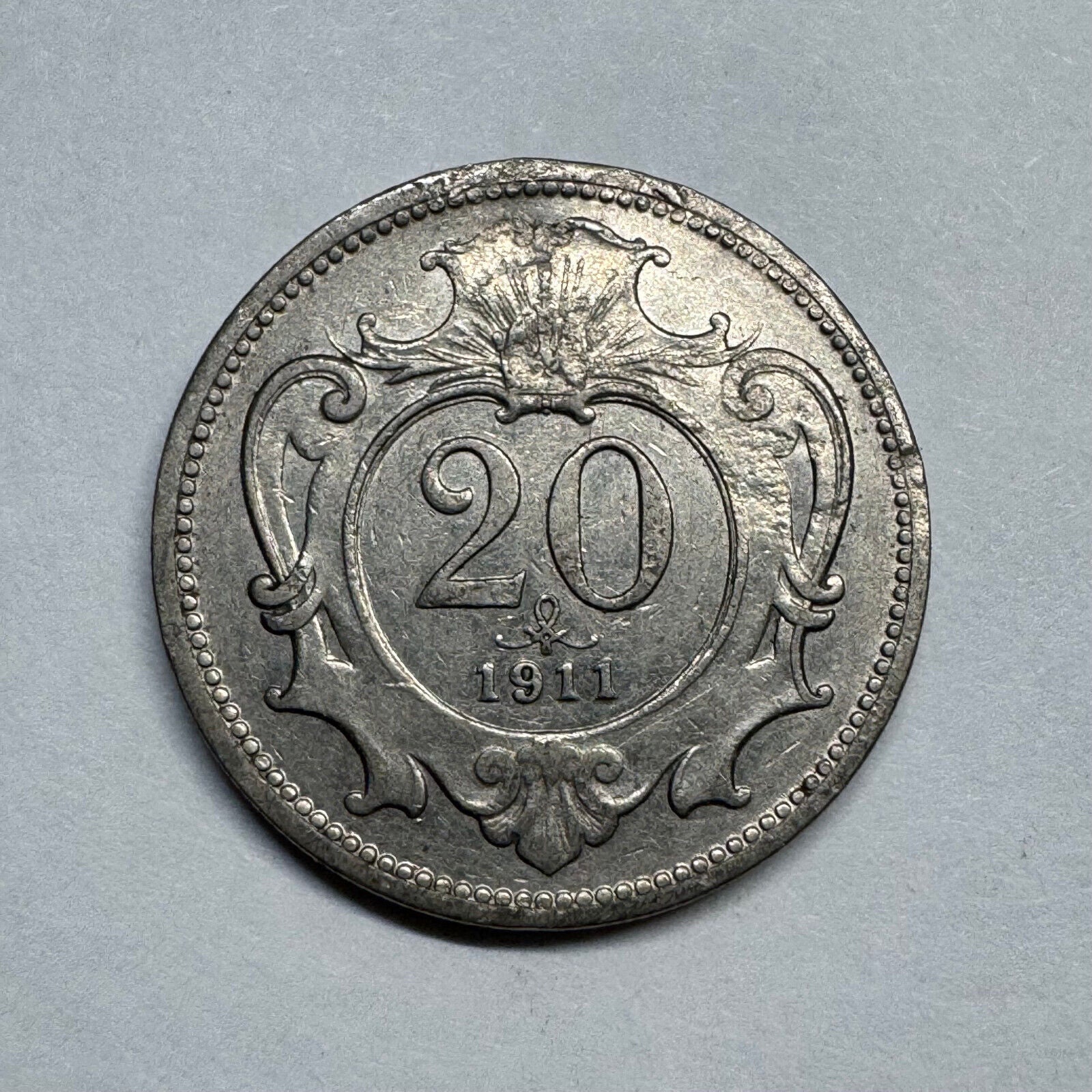 1911 Austria 20 Heller - Beautiful Coin - #B-011