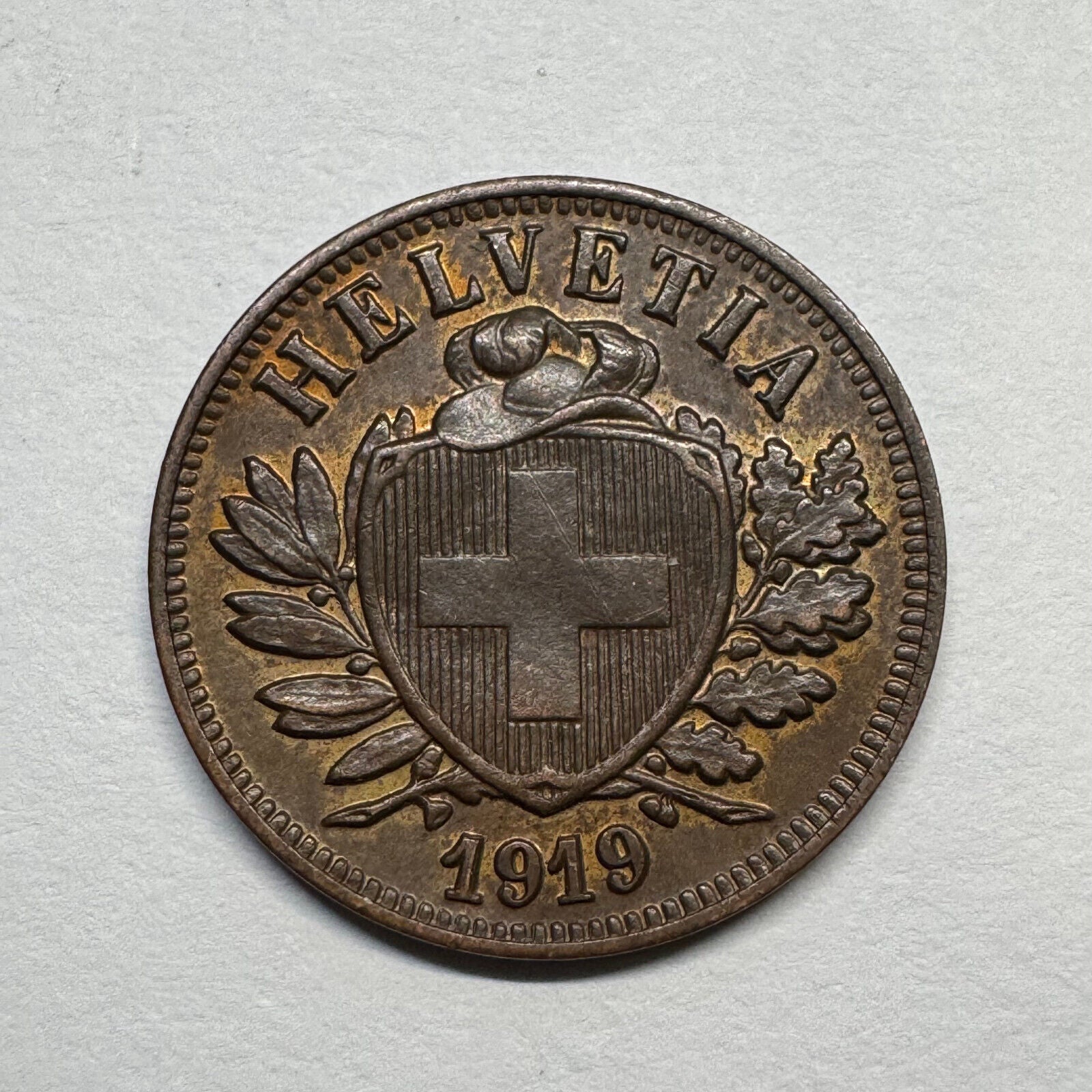 1919 Switzerland 2 Rappen - Beautiful Coin - #B-056