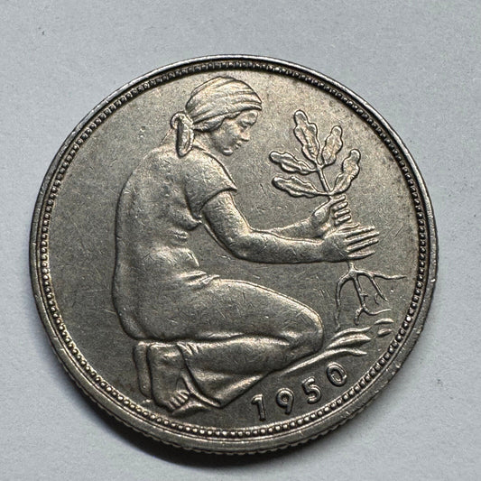 1950 Germany 50 Pfennig - Beautiful Coin - #B-048
