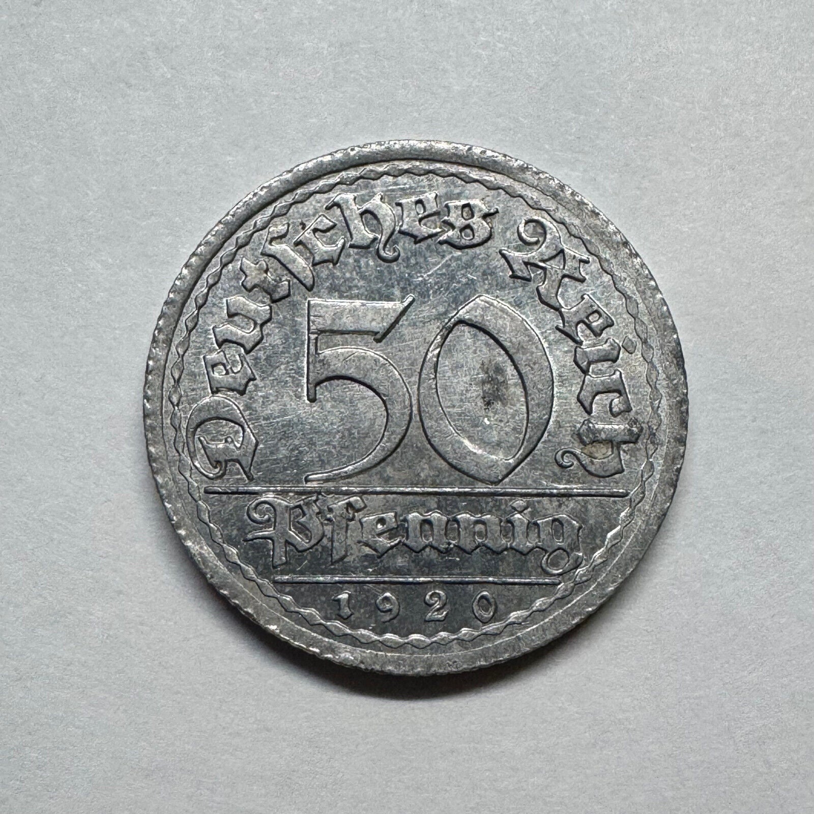 1920 Portugal 50 Pfennig - Beautiful Coin - #B-016
