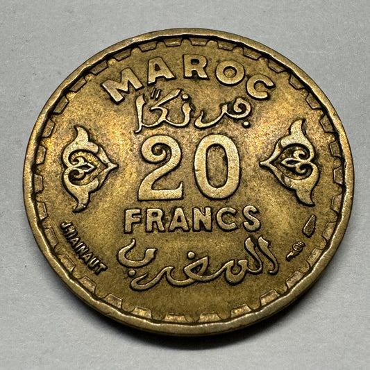 1952 Morocco 20 Francs - Beautiful Coin - #A-010