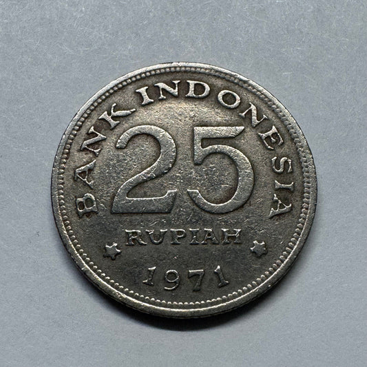 1971 Indonesia 25 Rupiah - Beautiful Coin - #B-024