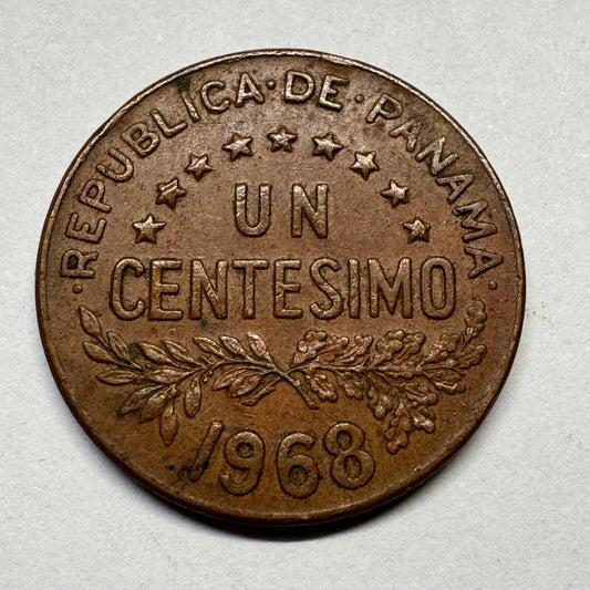 1968 Panama 1 Centesimo - Beautiful Coin - #B-041