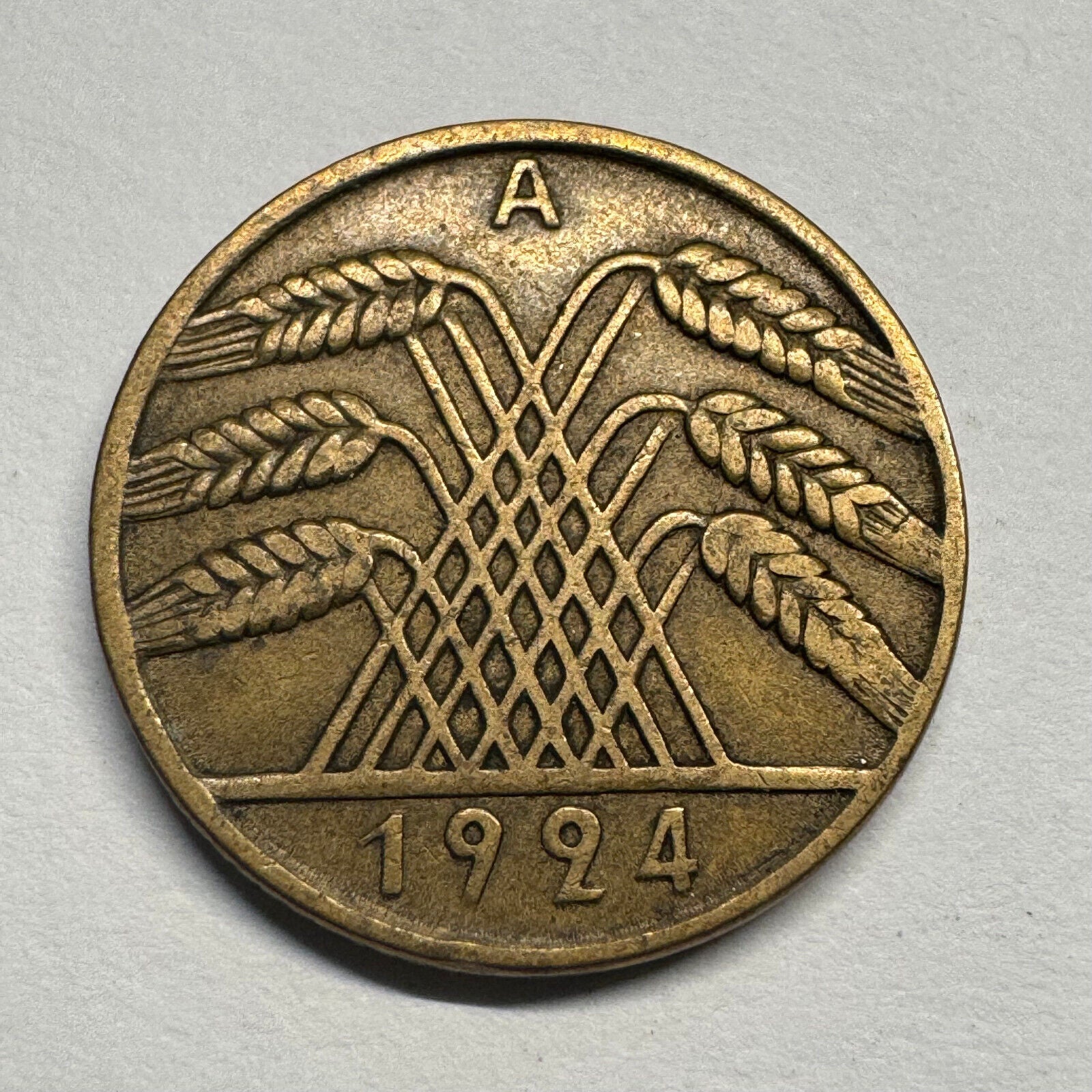 1924 Germany 10 Reichspfennig - Beautiful Coin - #B-042