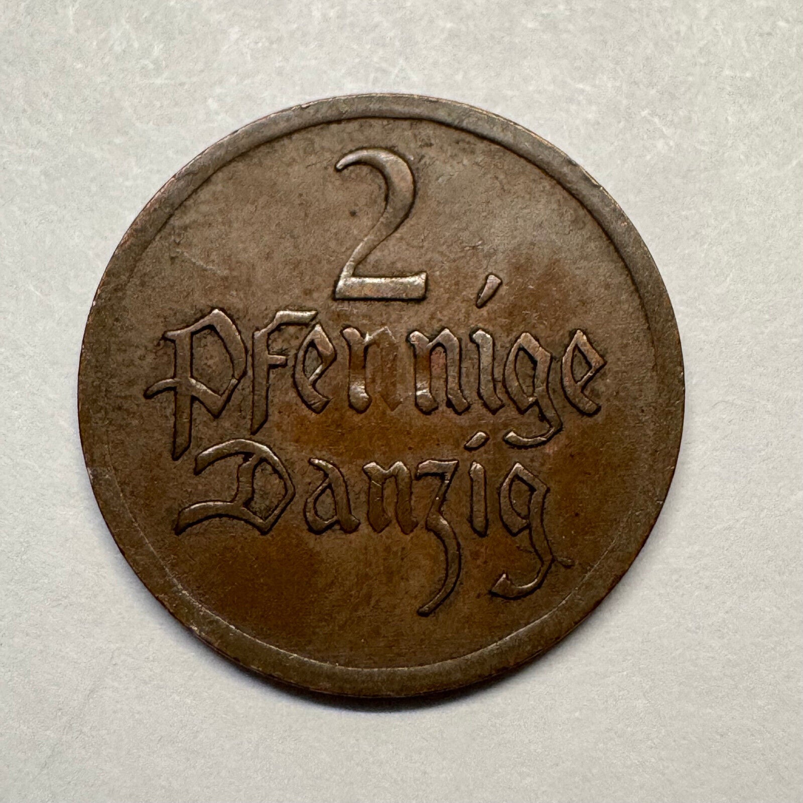 1926 City of Danzig 2 Pfennige - Polish States  - Beautiful Coin - #B-031