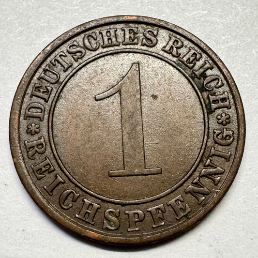 1932 Germany 1 Reichspfennig - Beautiful Coin - #A-085
