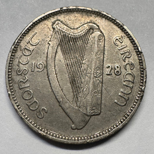 1928 Ireland 6 Pence - Beautiful Coin - #A-073